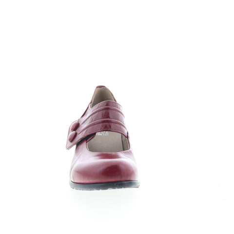 Miz Mooz Fiddle 292104-202-6535 Womens Burgundy Leather Pumps Heels Shoes