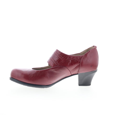 Miz Mooz Fiddle 292104-202-6535 Womens Burgundy Leather Pumps Heels Shoes