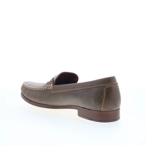 T.B. Phelps 30-0510 Mens Brown Leather Loafers & Slip Ons Casual Shoes ...