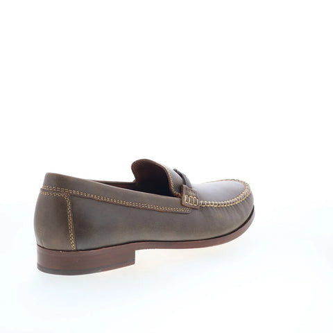 T.B. Phelps 30-0510 Mens Brown Leather Loafers & Slip Ons Casual Shoes