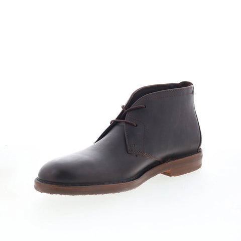 T.B. Phelps 30-2162 Mens Brown Leather Lace Up Chukkas Boots