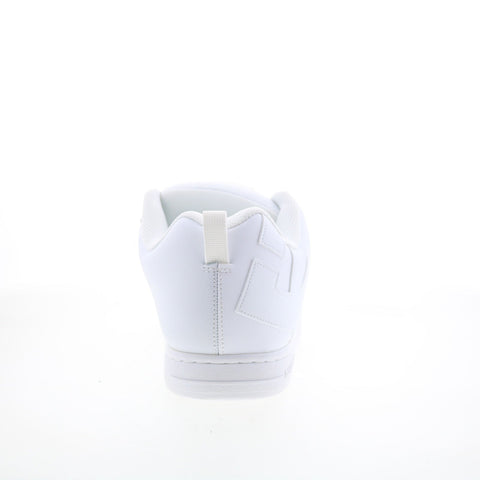 DC Court Graffik 300529-WHT Mens White Leather Skate Inspired Sneakers Shoes