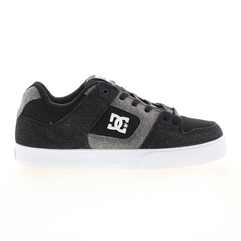 DC Pure 300660-BDM Mens Black Canvas Lace Up Skate Inspired Sneakers Shoes