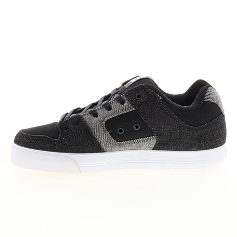 DC Pure 300660-BDM Mens Black Canvas Skate Inspired Sneakers Shoes