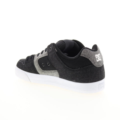 DC Pure 300660-BDM Mens Black Canvas Skate Inspired Sneakers Shoes