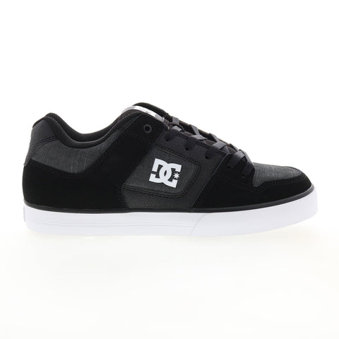DC Pure 300660-BDS Mens Black Nubuck Lace Up Skate Inspired Sneakers Shoes