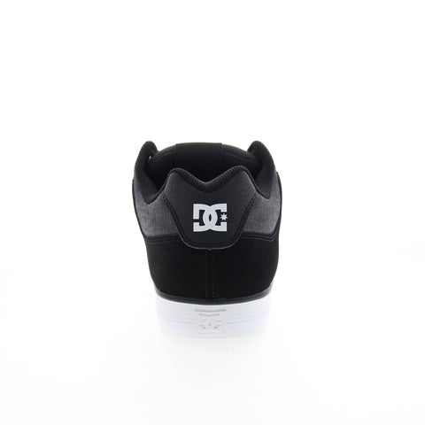 DC Pure 300660-BDS Mens Black Nubuck Lace Up Skate Inspired Sneakers Shoes