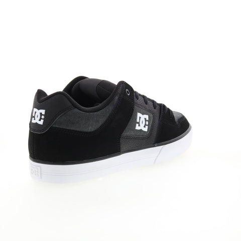 DC Pure 300660-BDS Mens Black Nubuck Lace Up Skate Inspired Sneakers Shoes