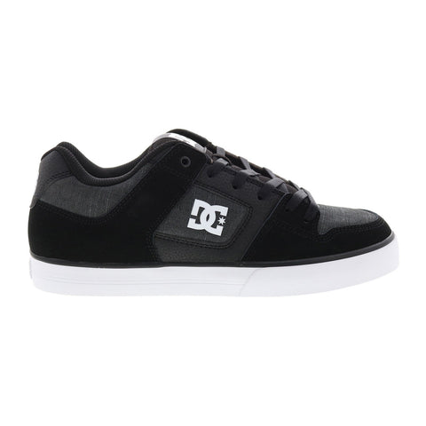DC Pure 300660-BDS Mens Black Nubuck Lace Up Skate Inspired Sneakers Shoes