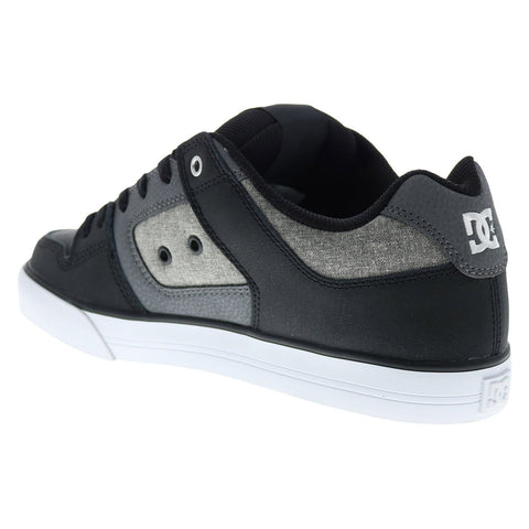 DC Pure 300660-KWA Mens Black Leather Lace Up Skate Inspired Sneakers Shoes