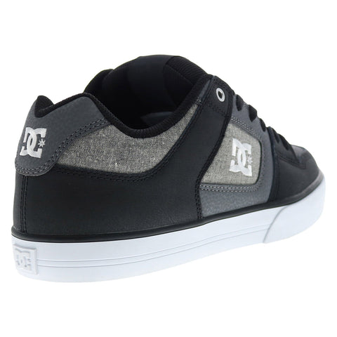 DC Pure 300660-KWA Mens Black Leather Lace Up Skate Inspired Sneakers Shoes