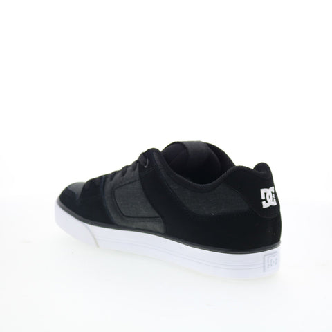 DC Pure 300660-KWT Mens Black Nubuck Lace Up Skate Inspired Sneakers Shoes