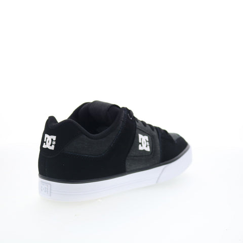 DC Pure 300660-KWT Mens Black Nubuck Lace Up Skate Inspired Sneakers Shoes