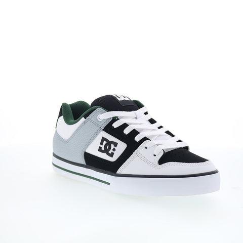 DC Pure 300660-WBN Mens White Leather Lace Up Skate Inspired Sneakers Shoes