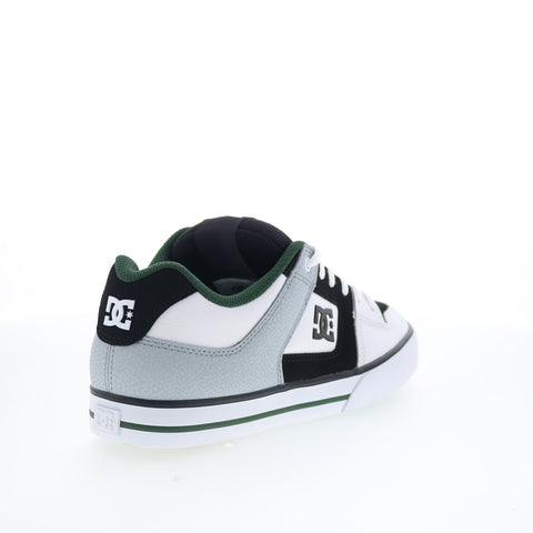 DC Pure 300660-WBN Mens White Leather Lace Up Skate Inspired Sneakers Shoes