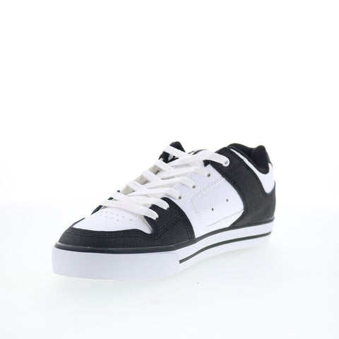 DC Pure 300660-XKWK Mens Black Leather Skate Inspired Sneakers Shoes