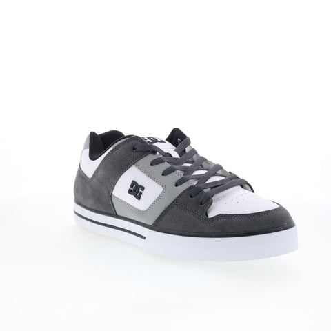 DC Pure 300660-XSSW Mens Gray Suede Skate Inspired Sneakers Shoes
