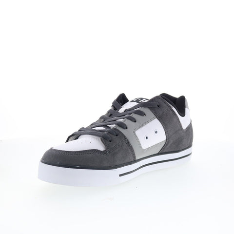 DC Pure 300660-XSSW Mens Gray Suede Skate Inspired Sneakers Shoes