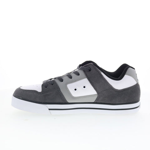 DC Pure 300660-XSSW Mens Gray Suede Skate Inspired Sneakers Shoes
