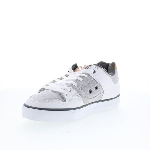 DC Pure 300660-XSWS Mens White Leather Skate Inspired Sneakers Shoes
