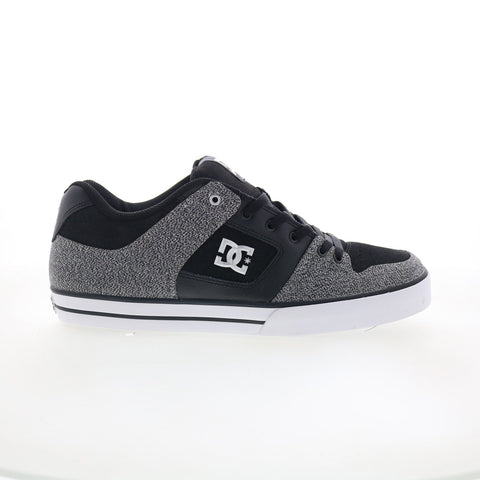 DC Pure XE 301722 Mens Black Canvas Lace Up Skate Inspired Sneakers Shoes