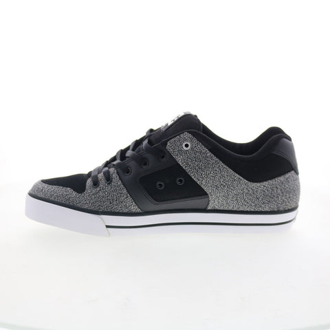 DC Pure XE 301722 Mens Black Canvas Lace Up Skate Inspired Sneakers Shoes