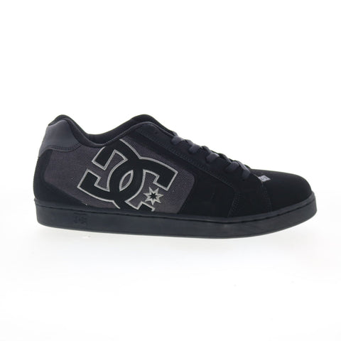 DC Net SE 302297 Mens Black Nubuck Lace Up Skate Inspired Sneakers Shoes