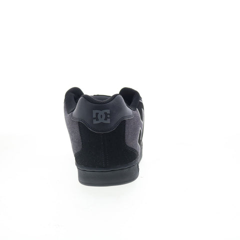 DC Net SE 302297 Mens Black Nubuck Lace Up Skate Inspired Sneakers Shoes