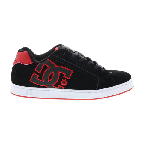 DC Net 302361-BLR Mens Black Nubuck Lace Up Skate Inspired Sneakers Shoes