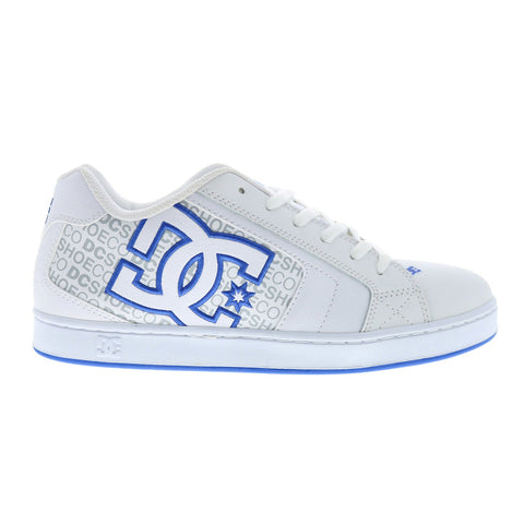 DC Net 302361-HYB Mens Gray Leather Lace Up Skate Inspired Sneakers Shoes
