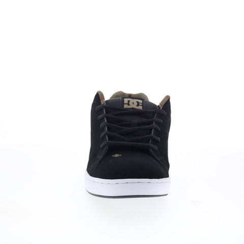 DC Net 302361-XKGK Mens Black Nubuck Lace Up Skate Inspired Sneakers Shoes