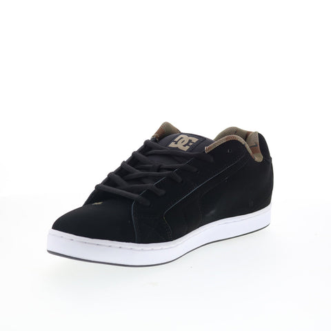 DC Net 302361-XKGK Mens Black Nubuck Lace Up Skate Inspired Sneakers Shoes