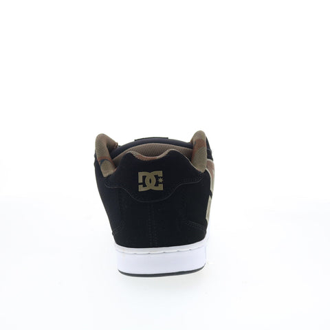 DC Net 302361-XKGK Mens Black Nubuck Lace Up Skate Inspired Sneakers Shoes