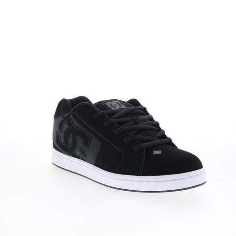 DC Net 302361-XKWK Mens Black Nubuck Lace Up Skate Inspired Sneakers Shoes