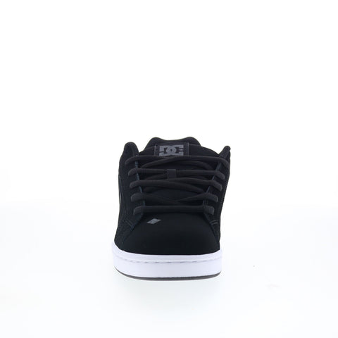 DC Net 302361-XKWK Mens Black Nubuck Lace Up Skate Inspired Sneakers Shoes