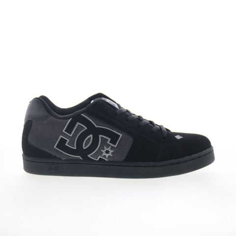 DC Net 302361 Mens Black Nubuck Lace Up Skate Inspired Sneakers Shoes
