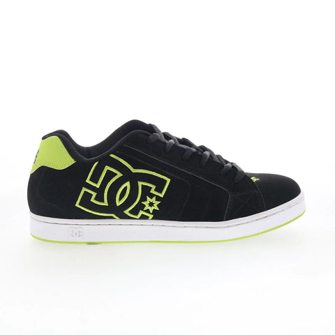 DC Net 302361-BL4 Mens Black Nubuck Lace Up Skate Inspired Sneakers Shoes