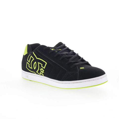 DC Net 302361-BL4 Mens Black Nubuck Lace Up Skate Inspired Sneakers Shoes
