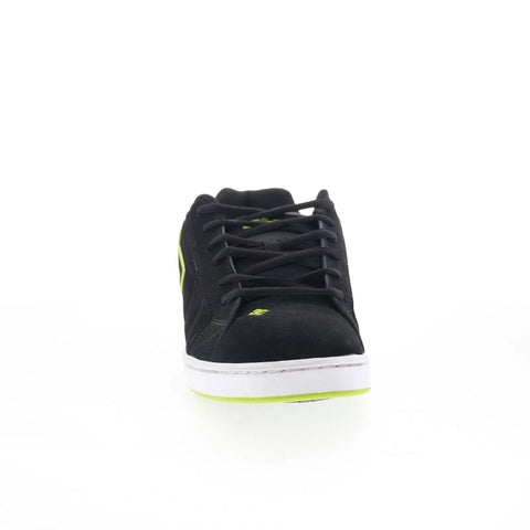 DC Net 302361-BL4 Mens Black Nubuck Lace Up Skate Inspired Sneakers Shoes