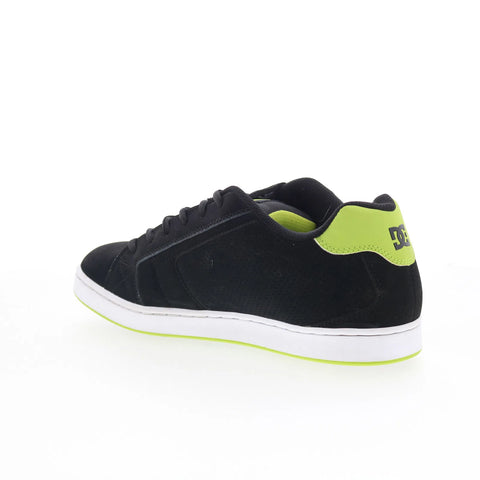 DC Net 302361-BL4 Mens Black Nubuck Lace Up Skate Inspired Sneakers Shoes