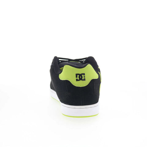DC Net 302361-BL4 Mens Black Nubuck Lace Up Skate Inspired Sneakers Shoes