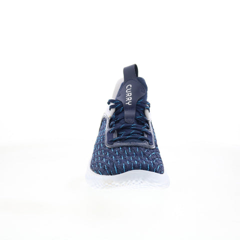 Under Armour Curry Flow 9 3025631-101 Mens Blue Mesh Athletic Basketball Shoes