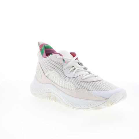 Under Armour Curry 3Z 24 Suede Mens Beige Canvas Athletic Basketball Shoes