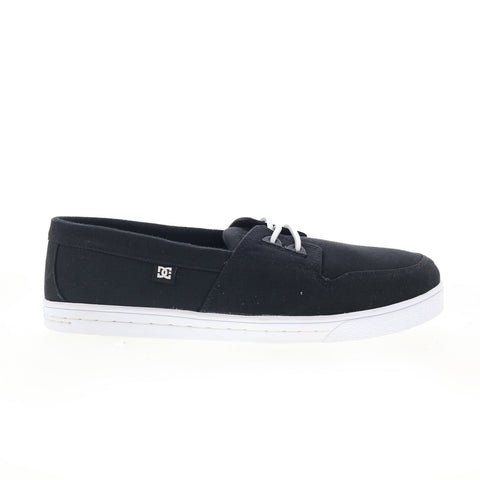 DC Club TX 302861 Mens Black Canvas Slip On Skate Inspired Sneakers Shoes