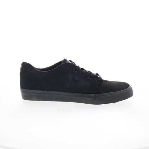 DC Anvil 303190 Mens Black Nubuck Lace Up Skate Inspired Sneakers Shoes