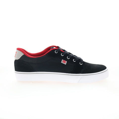 DC Anvil 303190 Mens Black Suede Lace Up Skate Inspired Sneakers Shoes