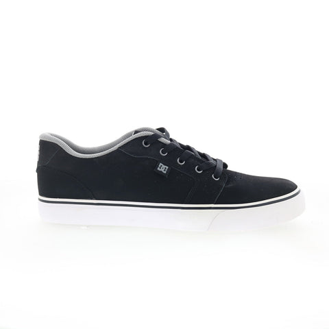 DC Anvil 303190 Mens Black Nubuck Lace Up Skate Inspired Sneakers Shoes