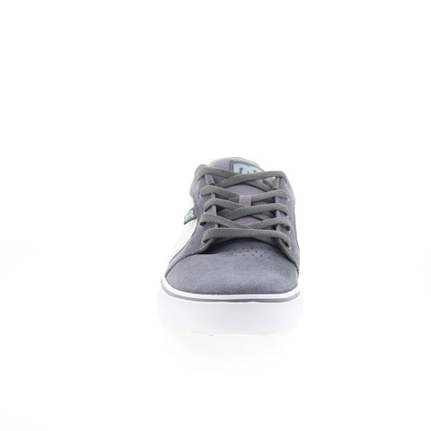 DC Anvil 303190 Mens Gray Suede Lace Up Skate Inspired Sneakers Shoes