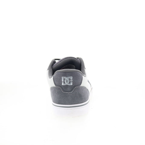 DC Anvil 303190 Mens Gray Suede Lace Up Skate Inspired Sneakers Shoes
