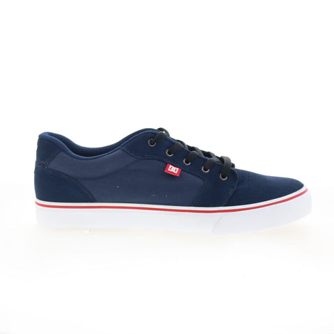 DC Anvil 303190 Mens Blue Suede Lace Up Skate Inspired Sneakers Shoes